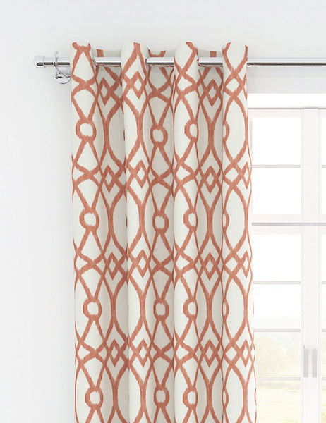 Piper Coral Printed Grommet Panel
