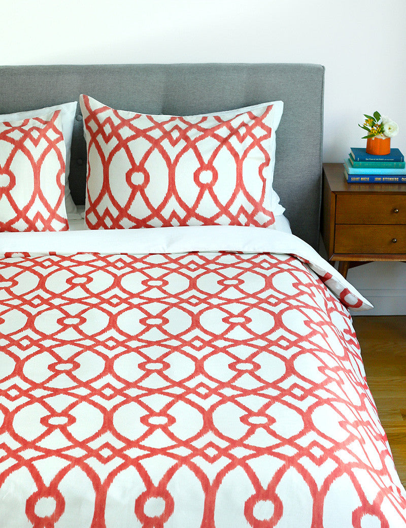 Coral duvet sales cover