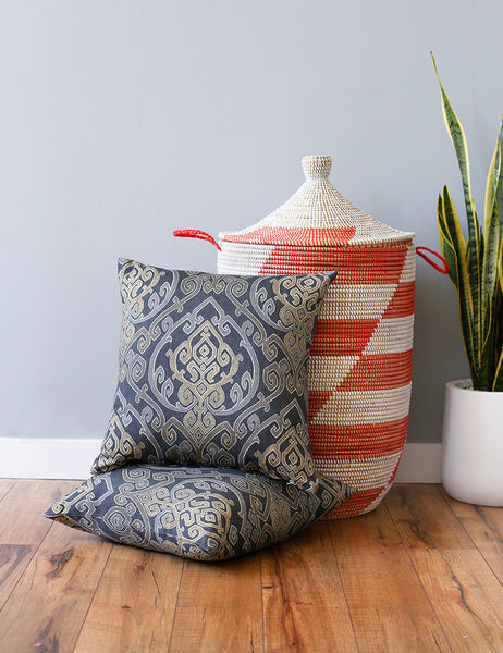 Zaya Charcoal Throw Pillow Pair